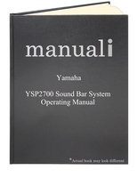 Yamaha YSP2700 Sound Bar System Operating Manual